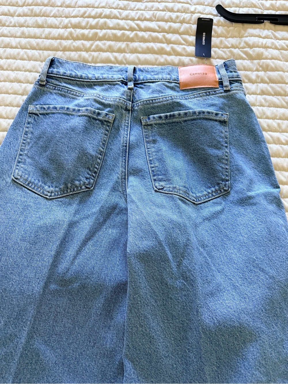Express  High Rise Wide Leg Jean Blue - Picture 6 of 6